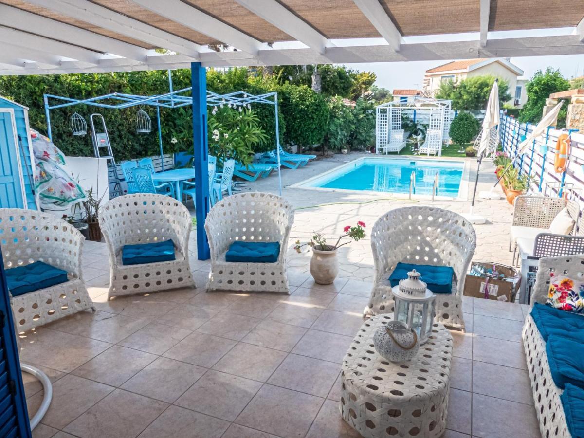 Greek Island Style 2 Bedroom Villa With Pool Next To The Sea Larnaca Ngoại thất bức ảnh